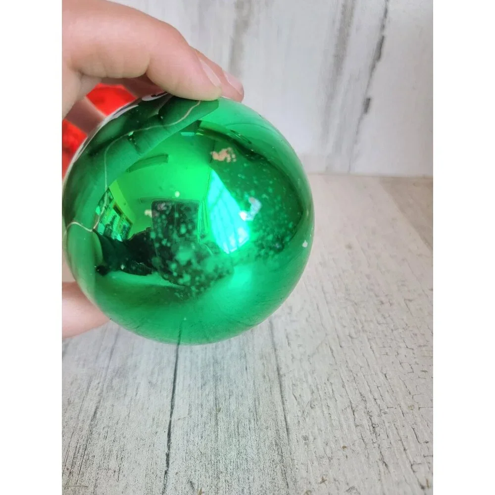 Vintage AS IS glass ball coke cola polar‎ bear ornament Xmas set unique
